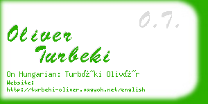 oliver turbeki business card